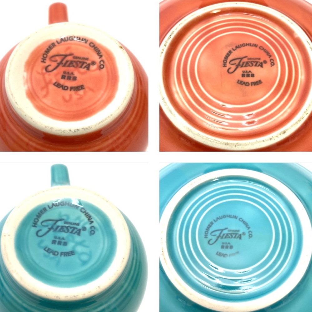 Homer Laughlin Fiestaware Flat Cup & Saucer Set Bundle - Picture 14 of 16